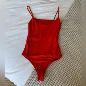 Vibrant Red/Orange Zara bodysuit